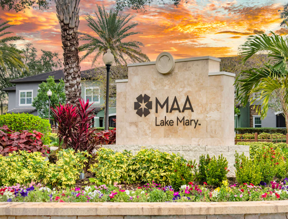 Signage at MAA Lake Mary luxury apartment homes in Lake Mary, FL