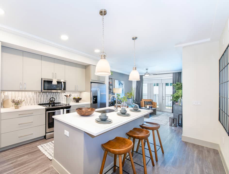 Kitchen at MAA Robinson luxury apartments in Orlando, Florida