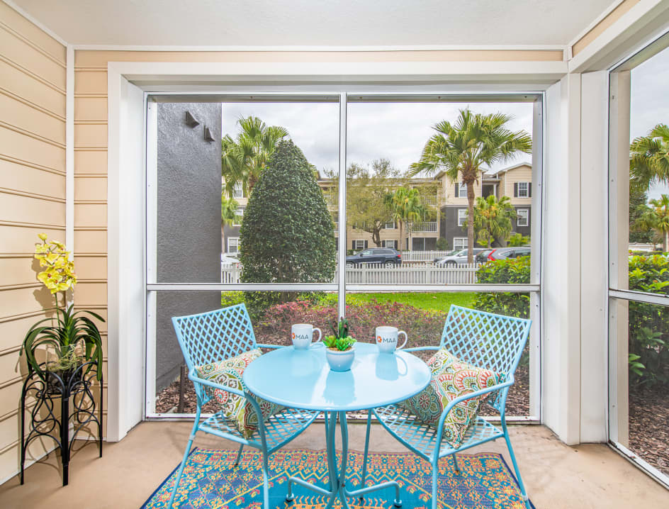 Porch at MAA Twin Lakes luxury apartment homes in Sanford, FL