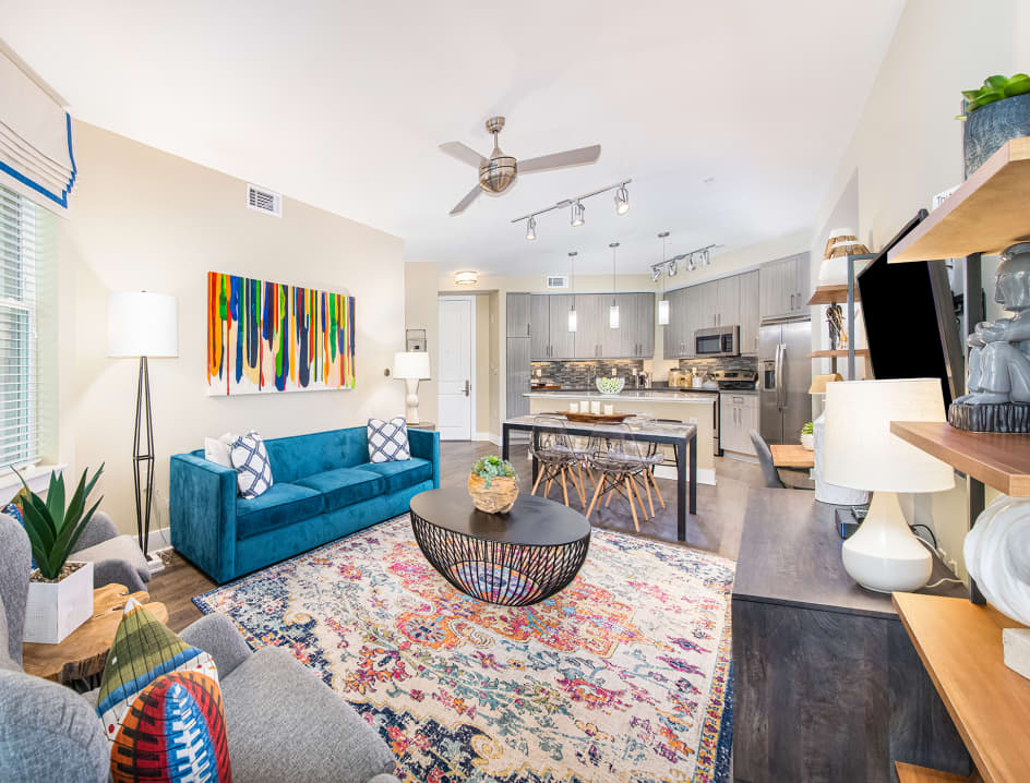 Living area at MAA Centennial Park luxury apartment homes in Atlanta, GA