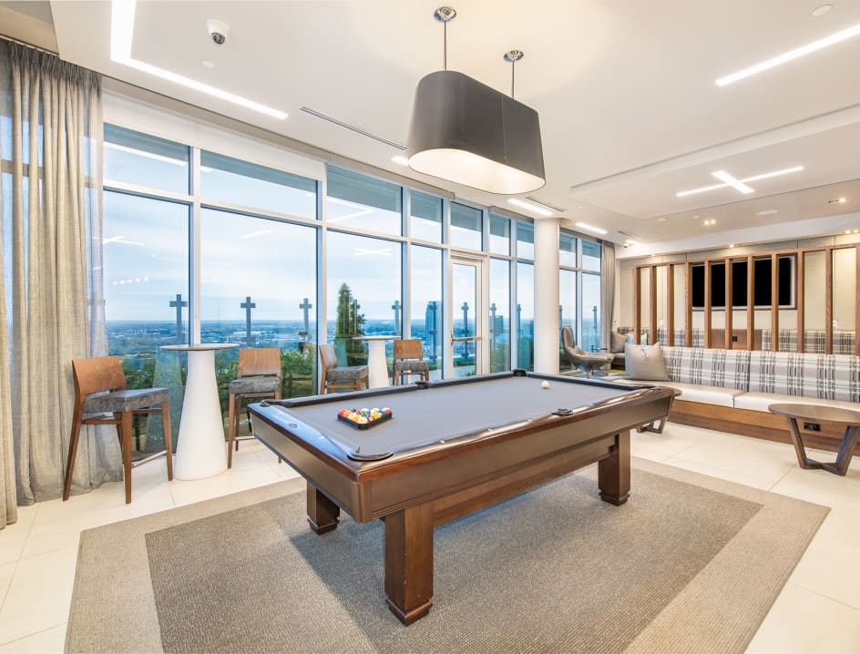 Billiards at MAA Midtown luxury apartment homes in Atlanta, GA
