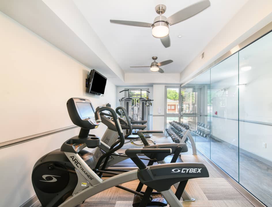 Fitness center at MAA Enclave luxury apartment homes in Charlotte, NC