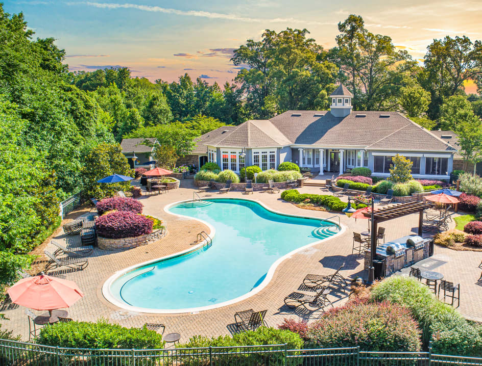 Pool at MAA Prosperity Creek luxury apartment homes in Charlotte, NC