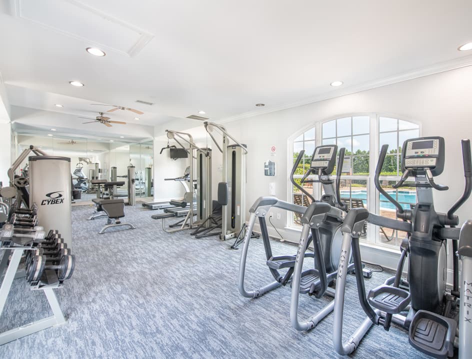 Fitness center at MAA University Lake luxury apartment homes in Charlotte, NC