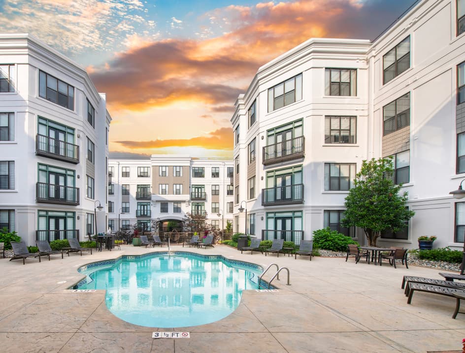 Pool at MAA Uptown luxury apartment homes in Charlotte, NC
