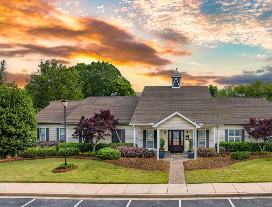 Leasing center exterior at MAA Paddock Club in Greenville, SC
