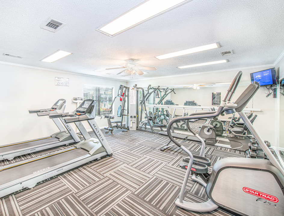Fitness center at MAA Park Place luxury apartment homes in Greenville, SC