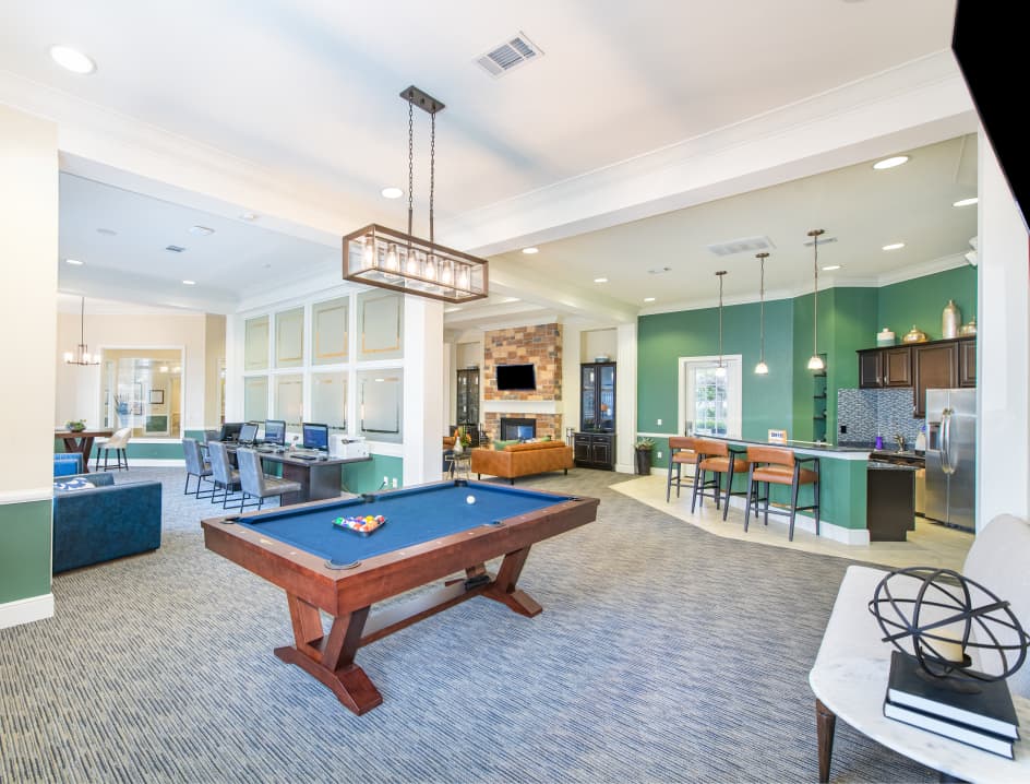 Billiards at MAA Double Creek luxury apartment homes in Austin, TX