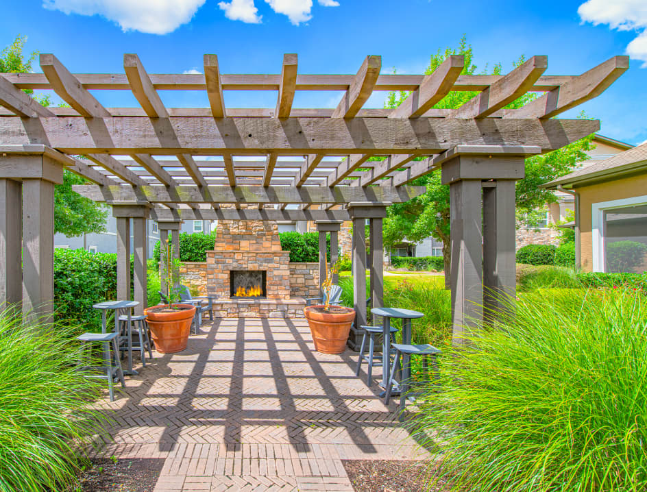 Outdoor fire pit at MAA Double Creek luxury apartment homes in Austin, TX