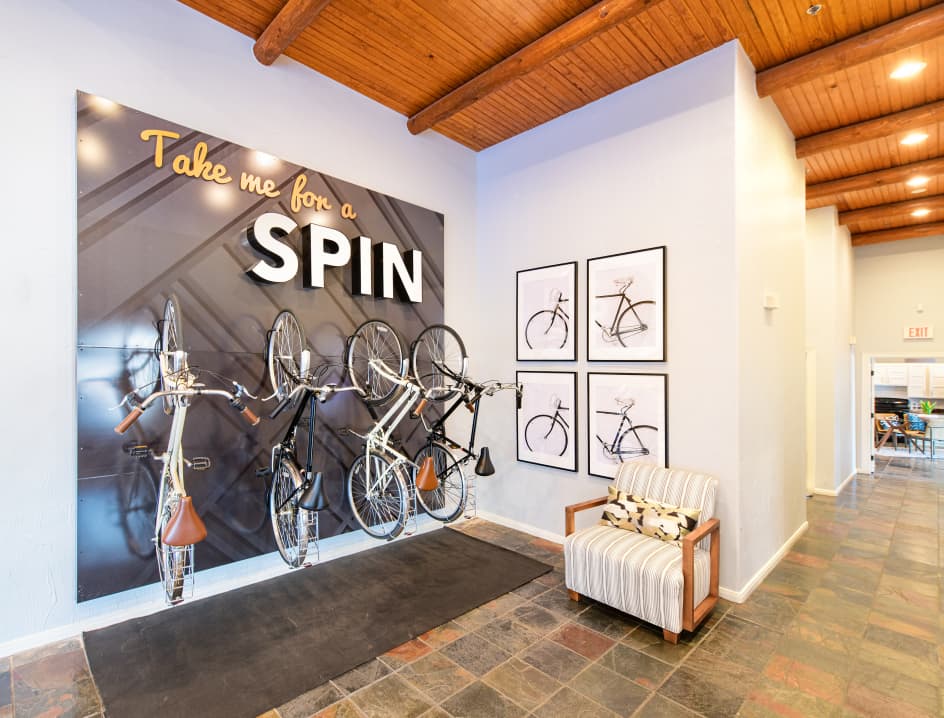 Bikes at MAA Bella Casita luxury apartment homes in Dallas, TX