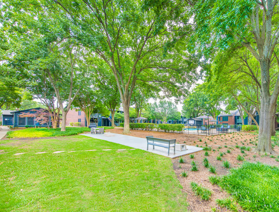 Grill and picnic area at MAA Highlands North luxury apartment homes in Dallas, TX