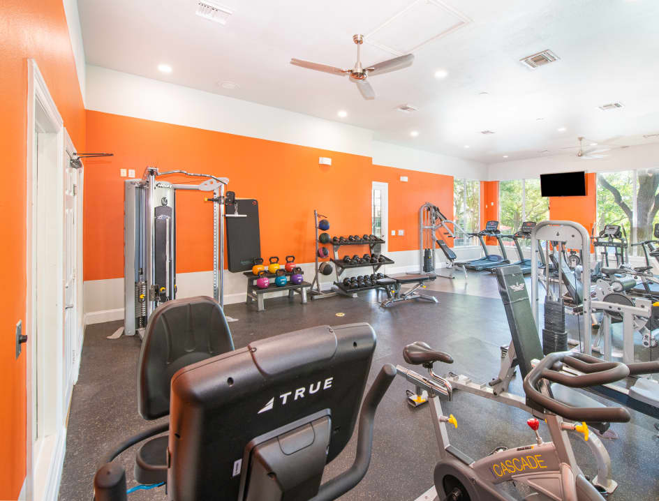 Fitness center at MAA Los Rios luxury apartment homes in Plano, TX