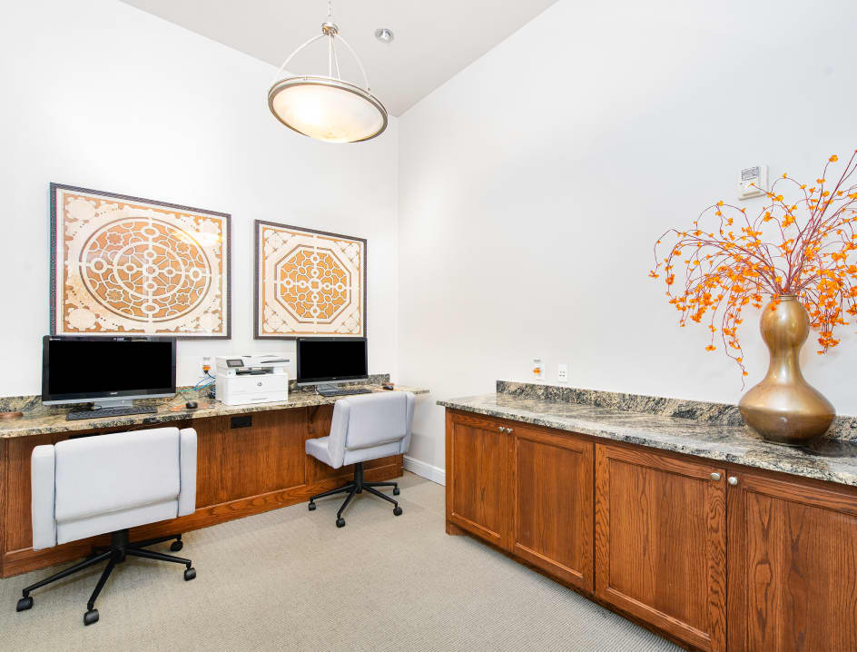 Business Center at MAA Medical District luxury apartment homes in Dallas, TX