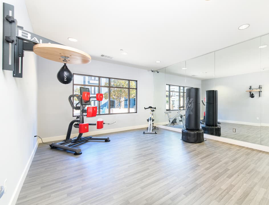 Fitness studio at MAA Times Square at Craig Ranch luxury apartment homes in Dallas, TX
