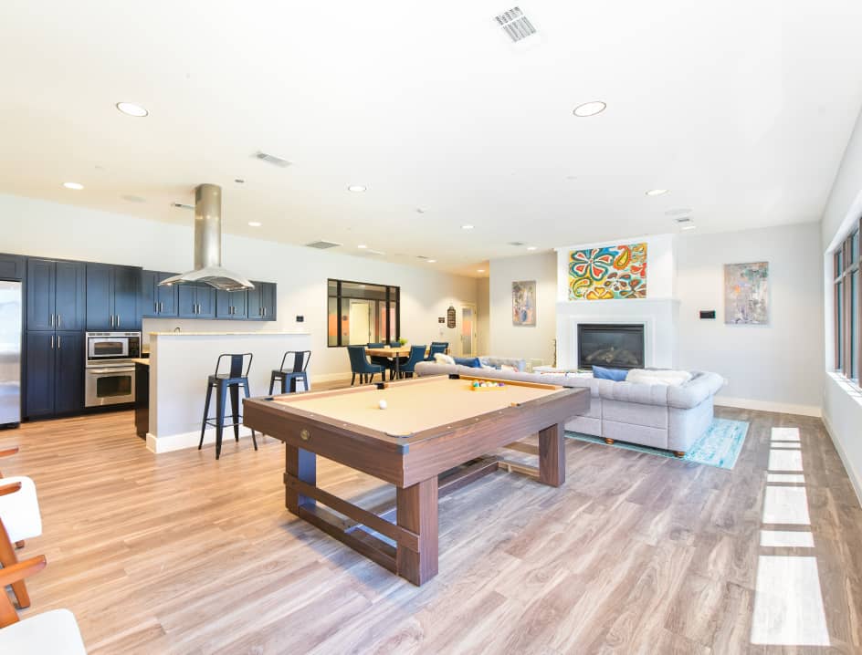 Billiards at MAA Times Square at Craig Ranch luxury apartment homes in Dallas, TX