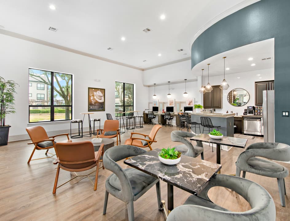 Lounge at Cascade at Fall Creek luxury apartment homes in Houston, TX