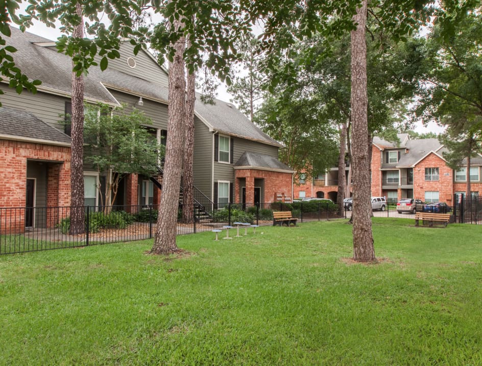 Dog Park at MAA Greenwood Forest luxury apartment homes in Houston, TX