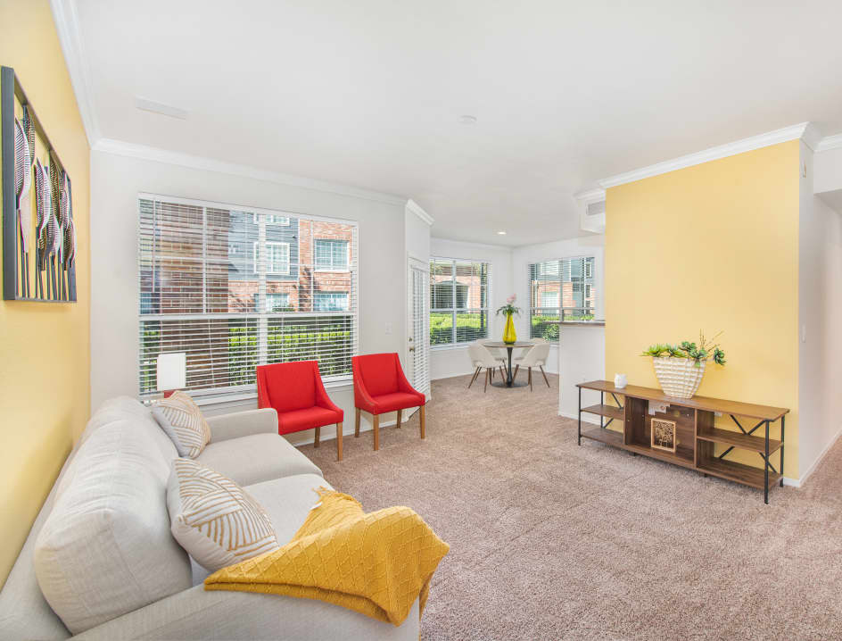 Living Room at Villages at Kirkwood in Houston, TX