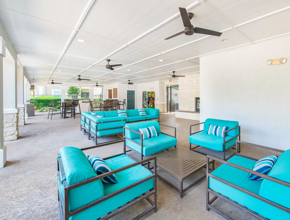 Patio at Haven at Blanco luxury apartment homes in San Antonio, TX