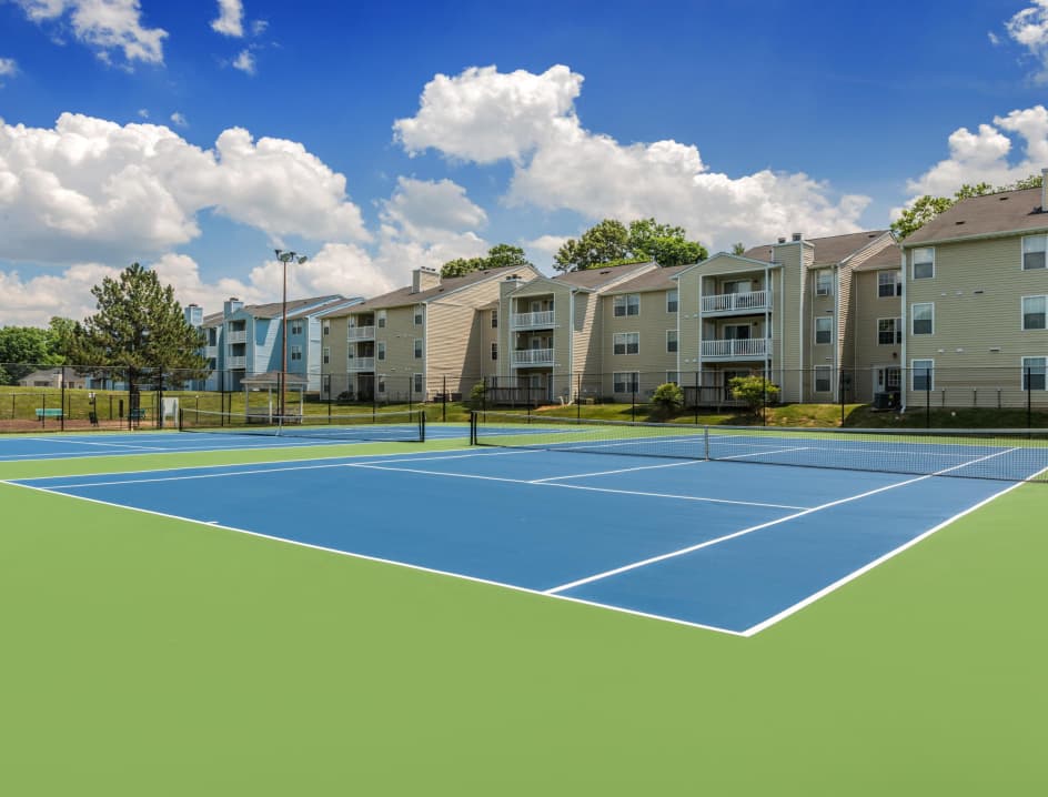 Tennis court at Colonial Village at Chase Gayton luxury apartment homes in Richmond, VA