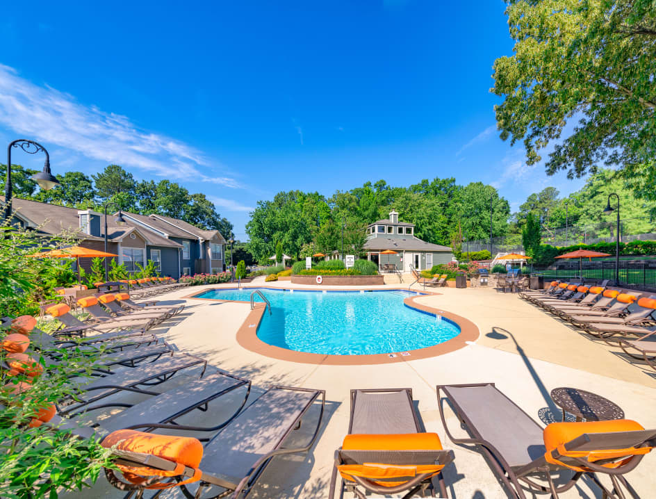 Pool Area at Colonial Village at West End in Richmond, VA