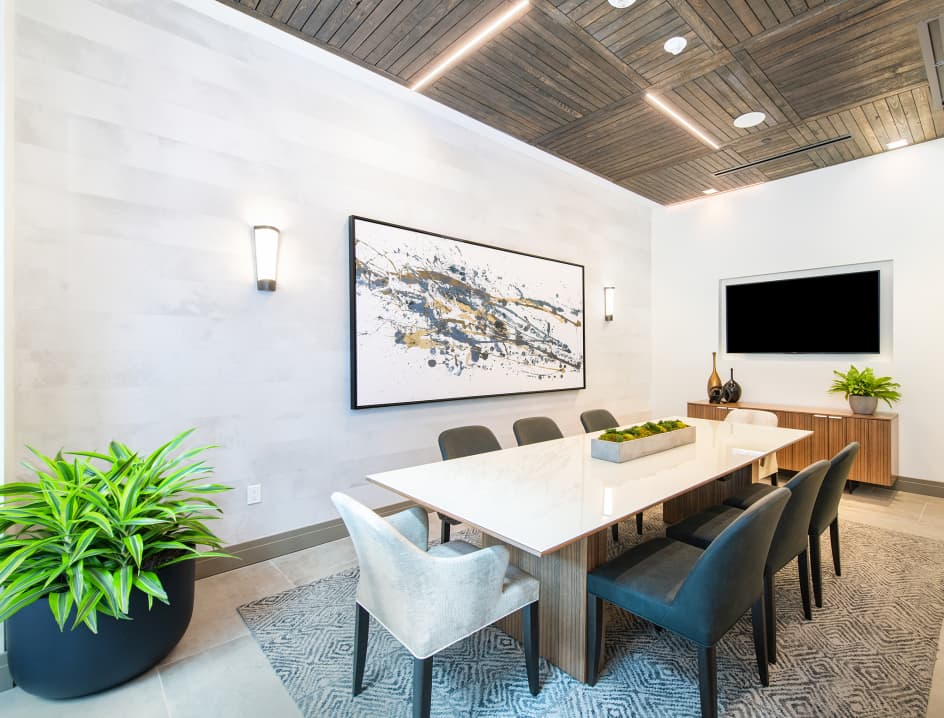 Conference room at MAA Robinson luxury apartments in Orlando, Florida
