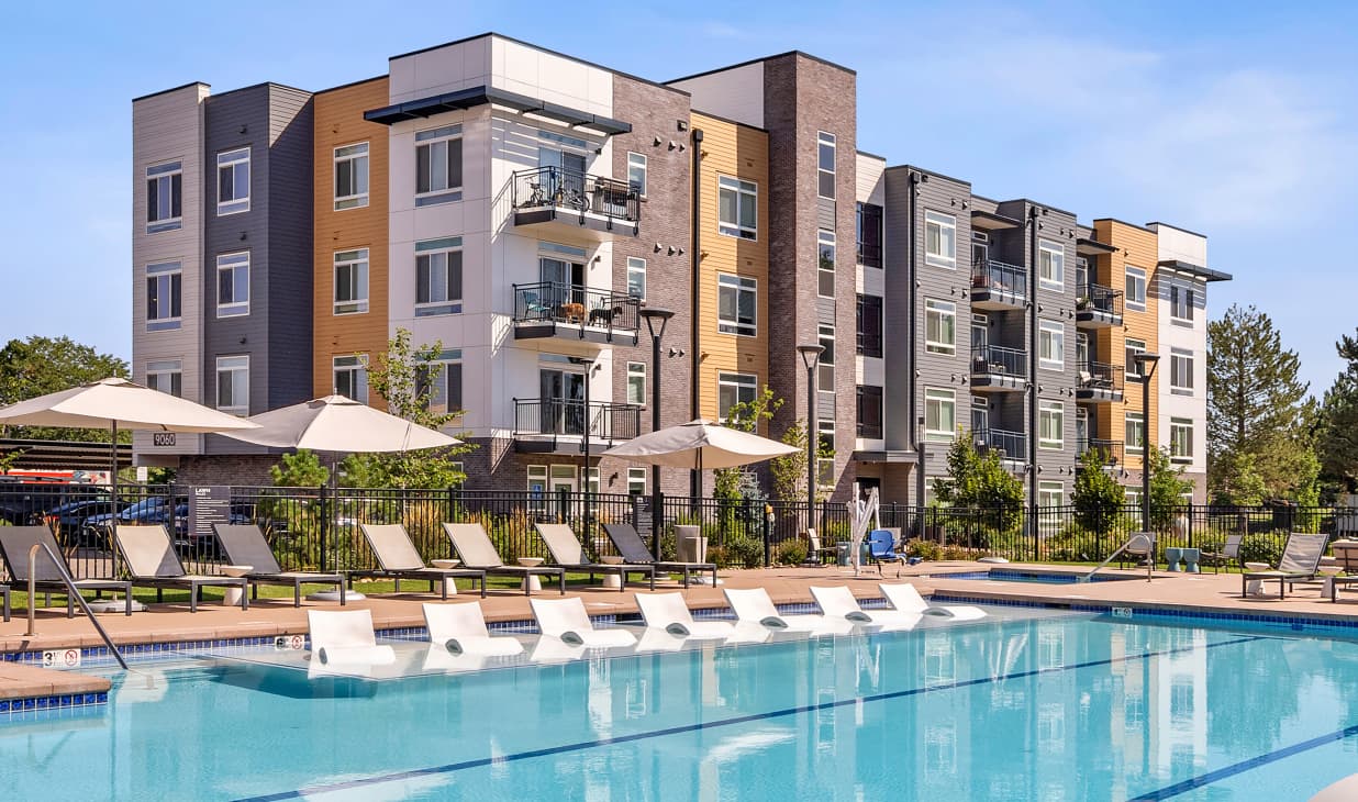 Pool at MAA Westglenn luxury apartment homes in Westminster, CO