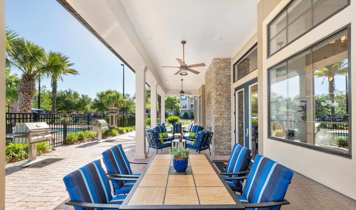 Grilling at MAA Magnolia Parke luxury apartment homes in Gainesville, FL