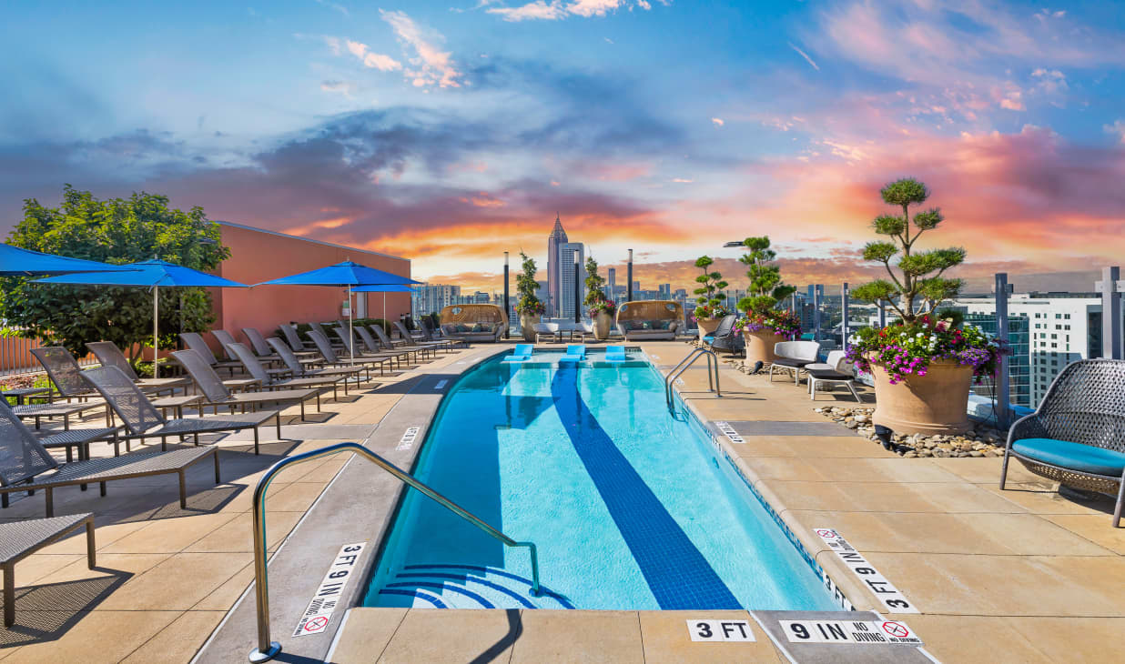 Pool at MAA Midtown luxury apartment homes in Atlanta, GA