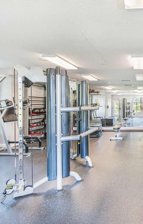 Fitness center at Woodhollow luxury apartment homes in Jacksonville, FL