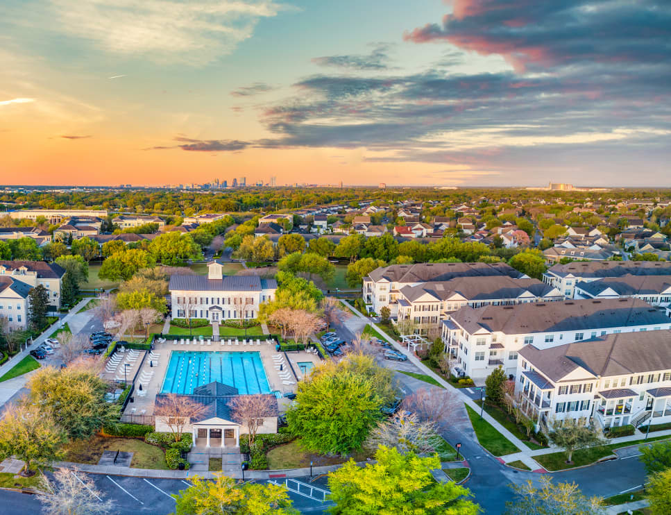 Pool at MAA Baldwin Park luxury apartment homes in Orlando, FL