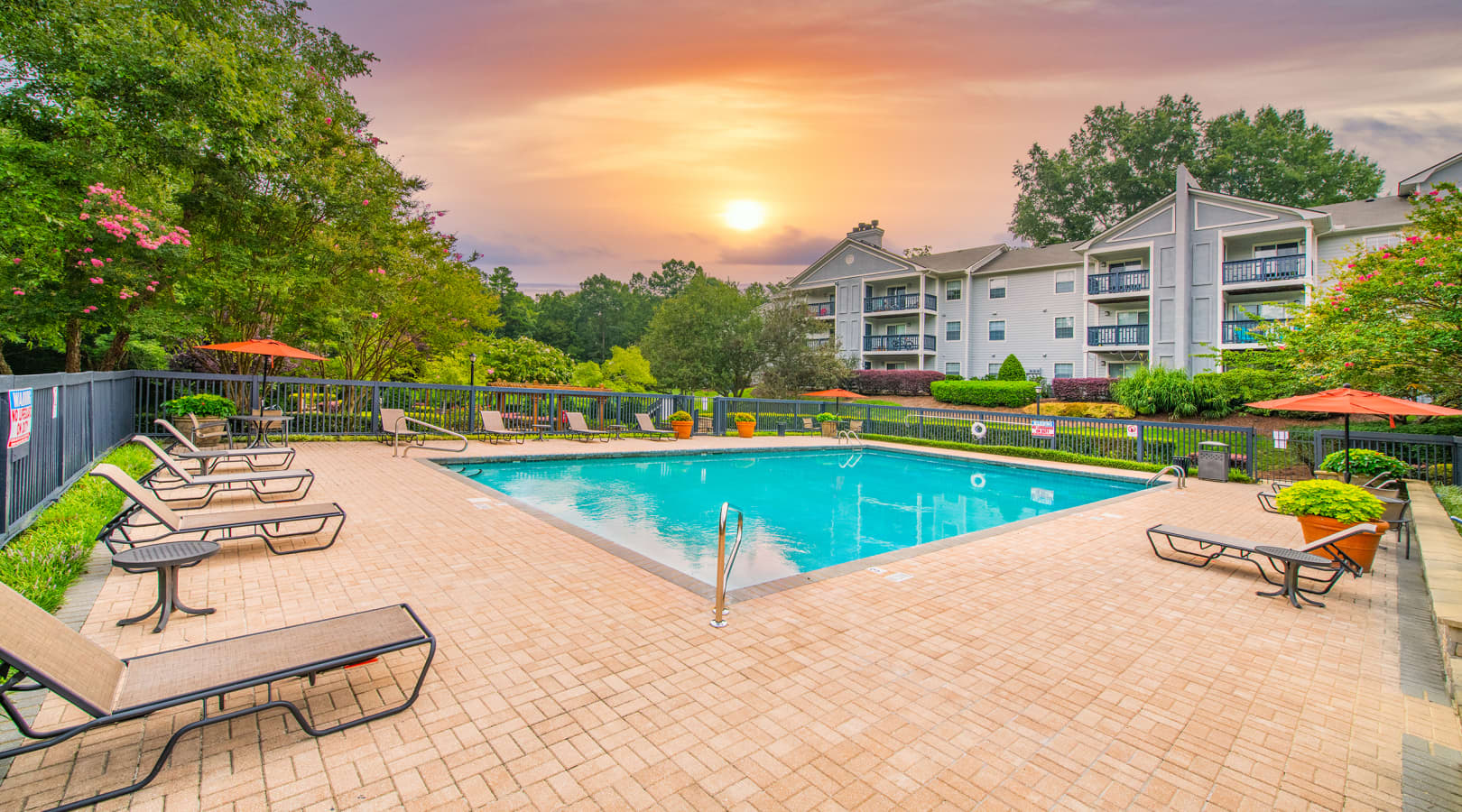 Pool at Hermitage at Beechtree luxury apartment homes in Raleigh-Cary, NC