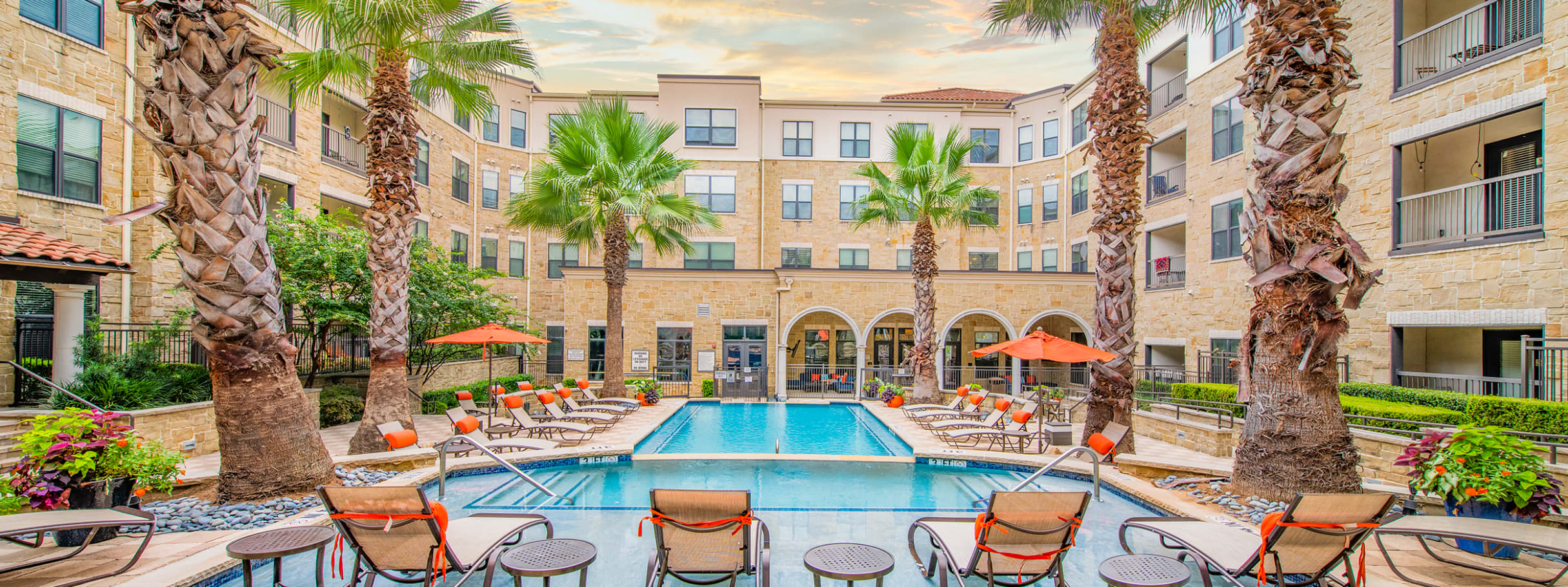 Pool at MAA Frisco Bridges luxury apartment homes in Dallas, TX