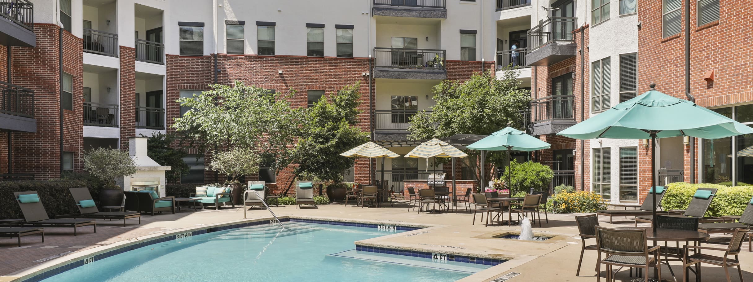Pool at Post Eastside luxury apartment homes in Richardson, TX