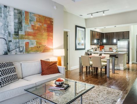 Living Room 2 at Post Lake at Baldwin Park luxury apartment homes in Orlando, FL