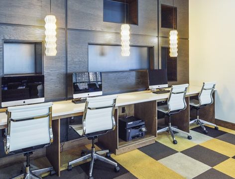 Business Center at Post Soho Square luxury apartment homes in Tampa, FL