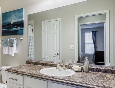 Bathroom at Colonial Grand at McDaniel Farm luxury apartment homes in Atlanta, GA