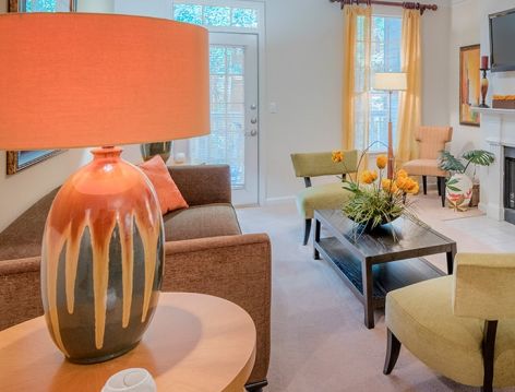 Living Room 2 at Colonial Grand at Pleasant Hill luxury apartment homes in Atlanta, GA
