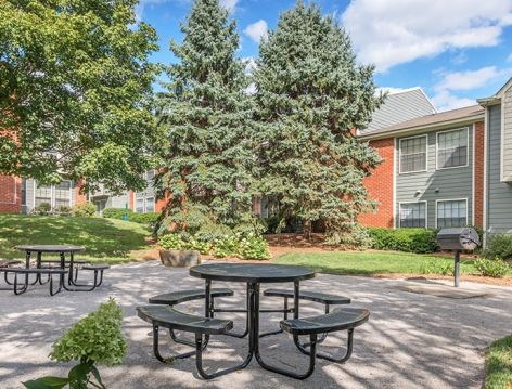 Grill area at The Mansion luxury apartment homes in Lexington, KY