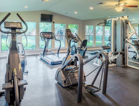 Fitness Center at Courtyards at Campbell luxury apartment homes in Dallas, TX