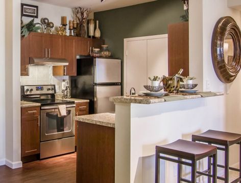 Kitchen at Post Addison Circle luxury apartment homes in Dallas, TX