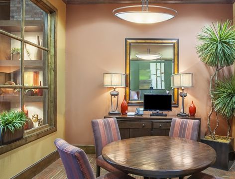 Small meeting space at Grand Cypress luxury apartment homes in Houston, TX