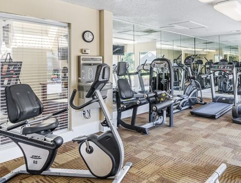 Fitness center at Colonial Village at West End luxury apartment homes in Richmond, VA
