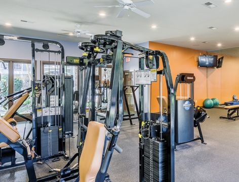 Fitness center at Hamptons at Hunton Park luxury apartment homes in Richmond, VA