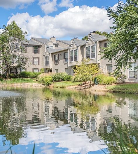 Lake view at The Village luxury apartment homes in Lexington, KY