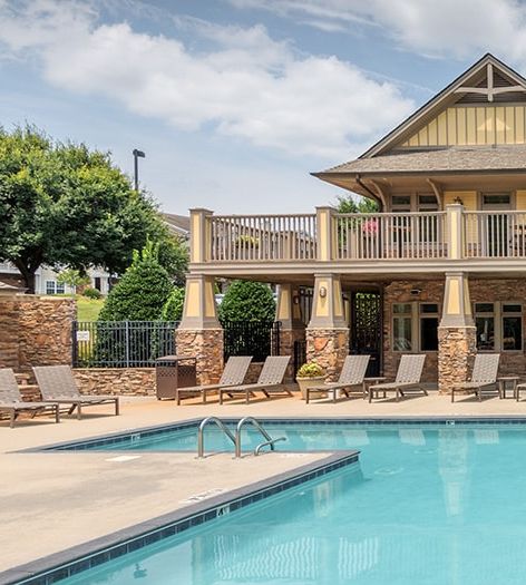 Pool at Colonial Grand at Trinity Commons luxury apartment homes in Raleigh, NC