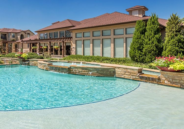 Pool at La Valencia at Starwood luxury apartment homes in Frisco, TX