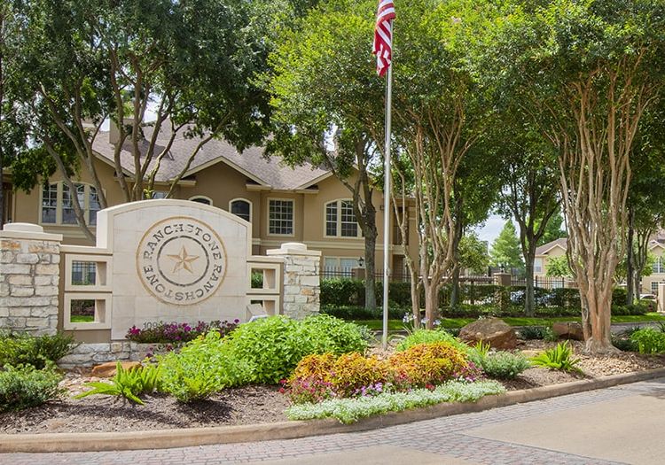 Entrance to Ranchstone luxury apartment homes in Houston, TX