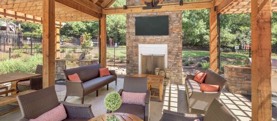 Outdoor Living Room at Colonial Grand at Riverchase Trails luxury apartment homes in Birmingham, AL