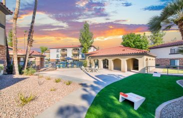 Corn Hole at MAA Old Towns Scottsdale luxury apartment homes in Scottsdale, AZ